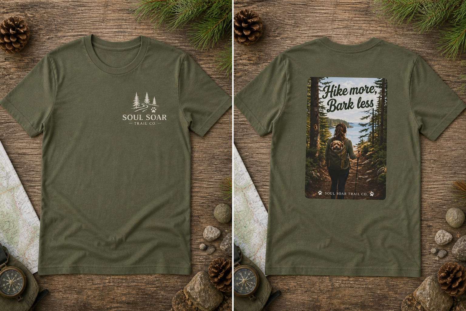 Hike More, Bark Less T-Shirt