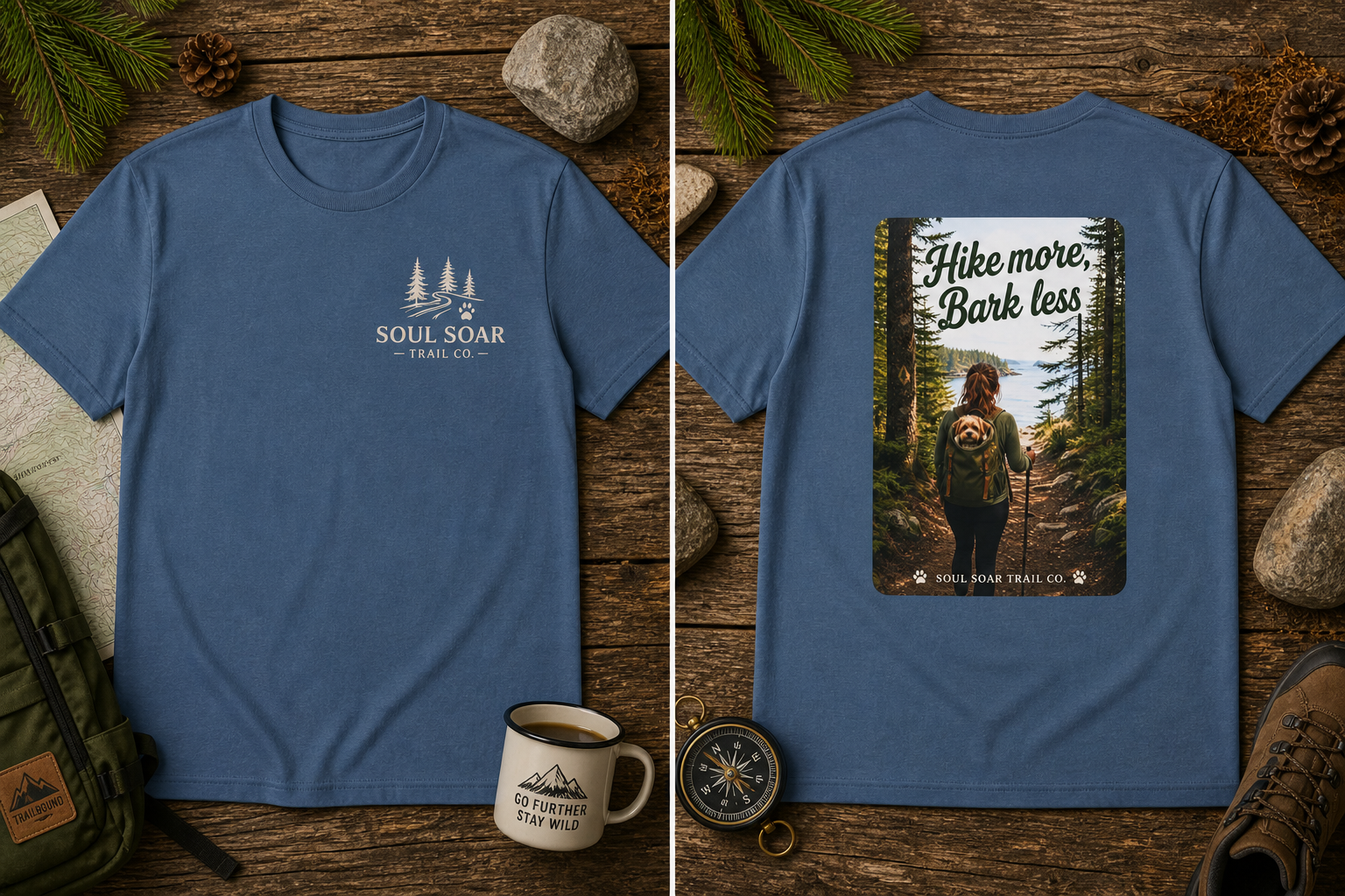 Hike More, Bark Less T-Shirt