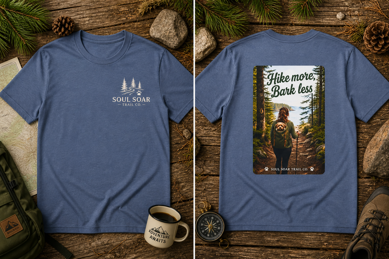 Hike More, Bark Less T-Shirt