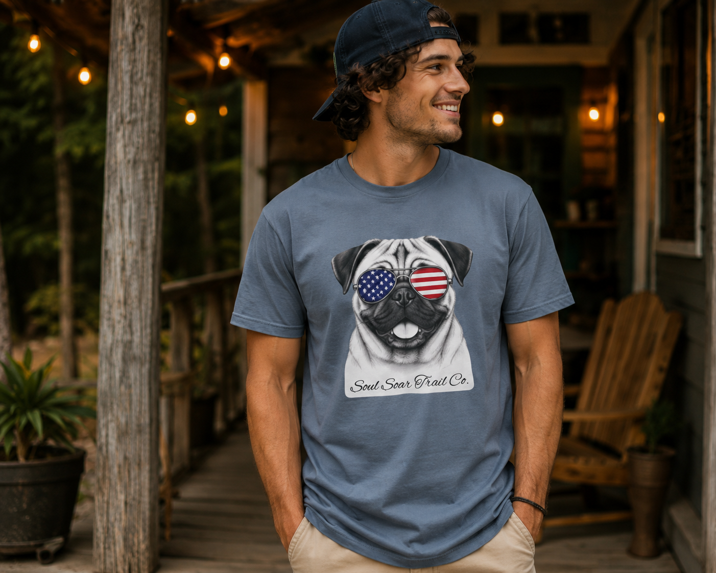 Patriotic Pug T-Shirt