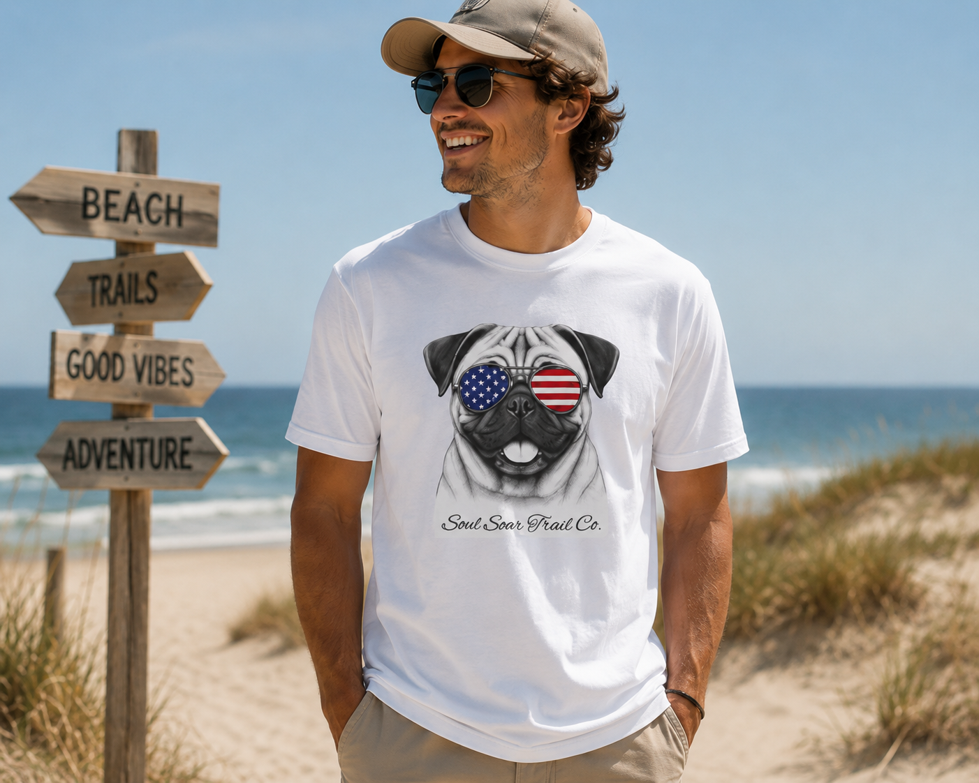 Patriotic Pug T-Shirt