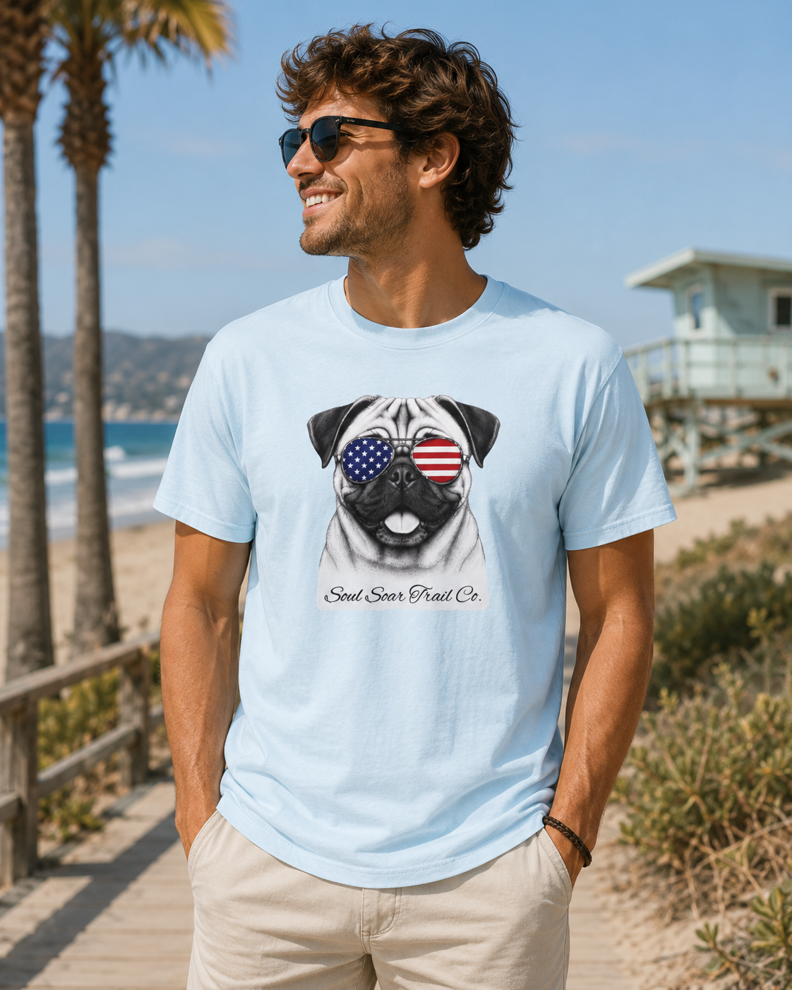 Patriotic Pug T-Shirt