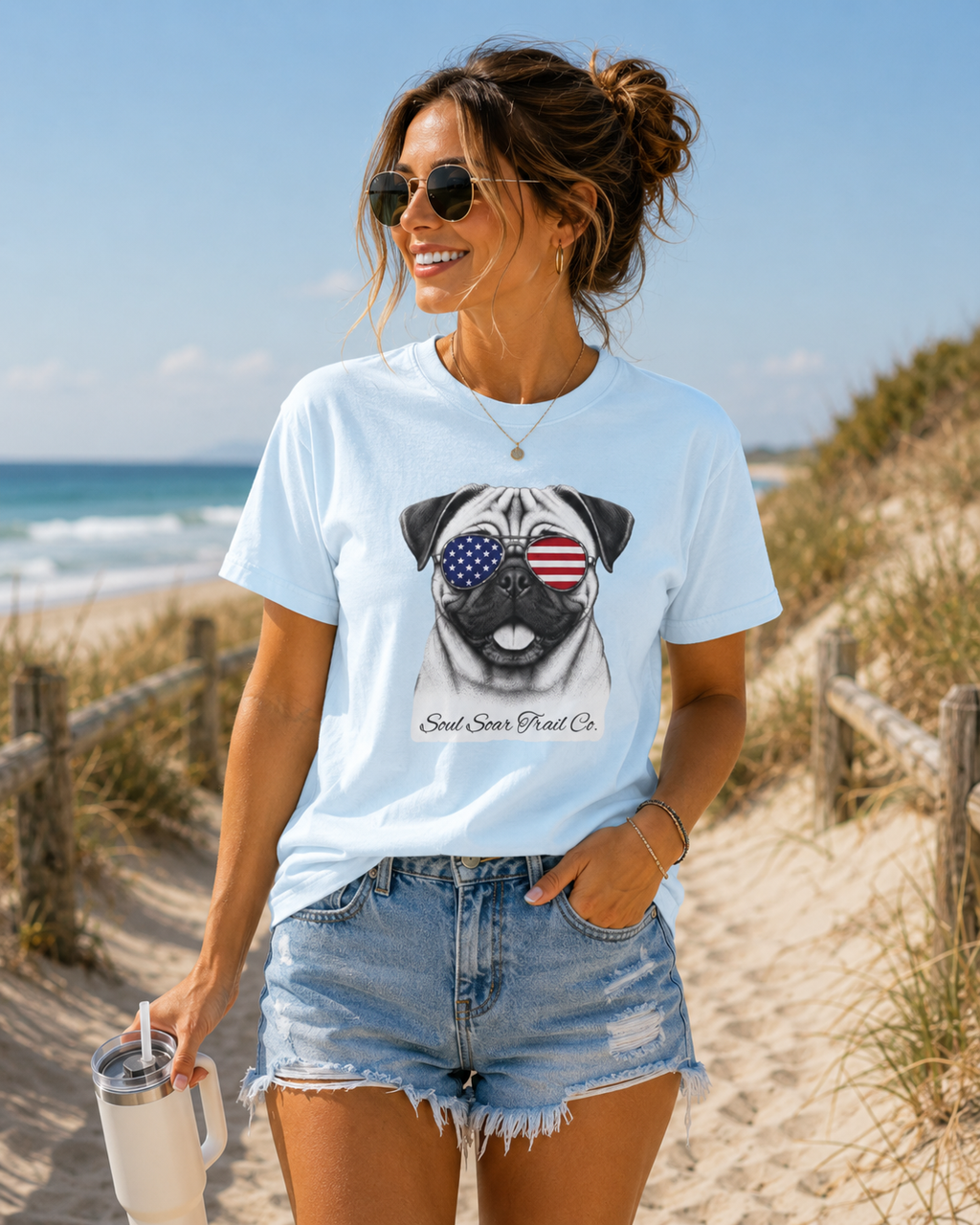 Patriotic Pug T-Shirt