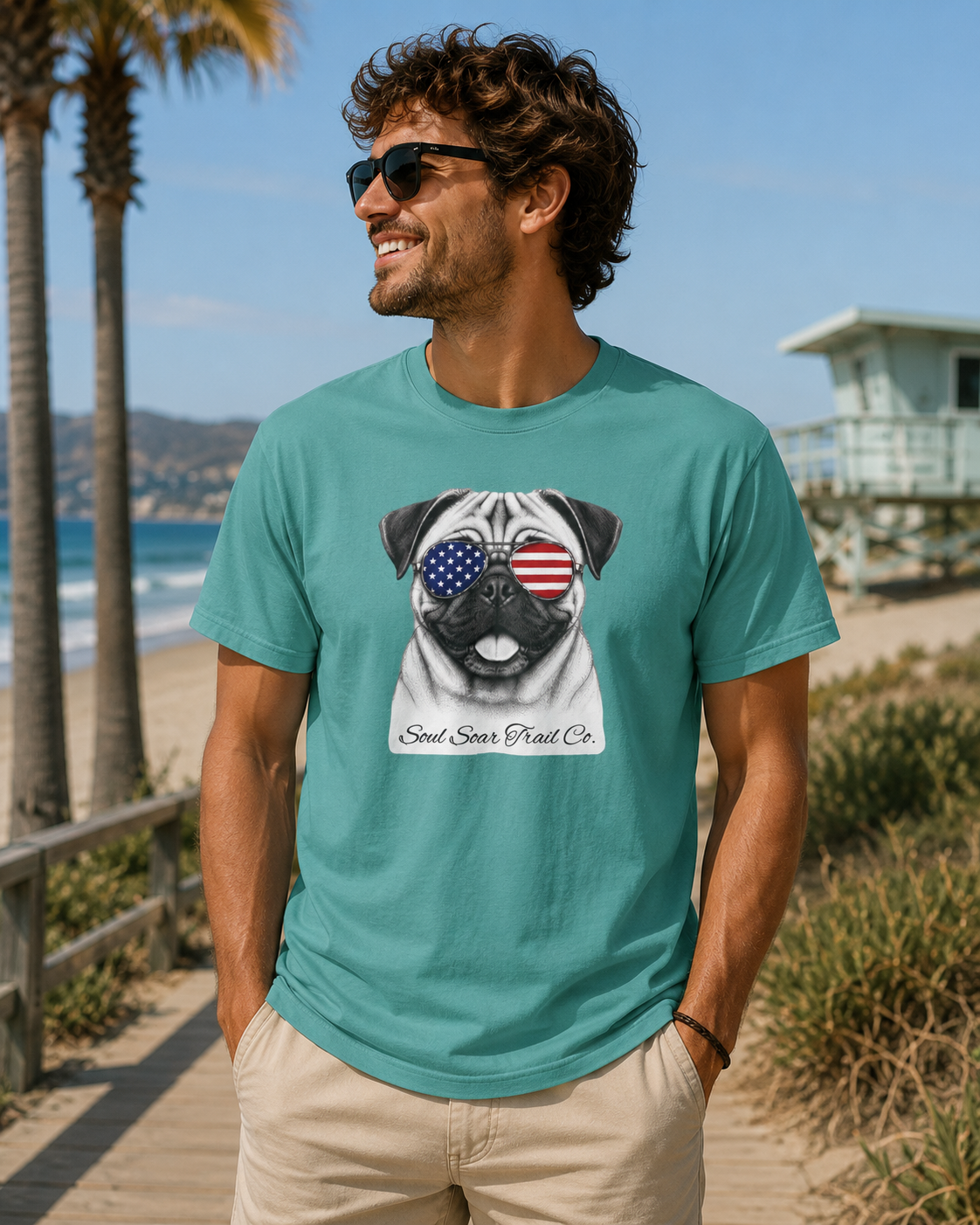 Patriotic Pug T-Shirt