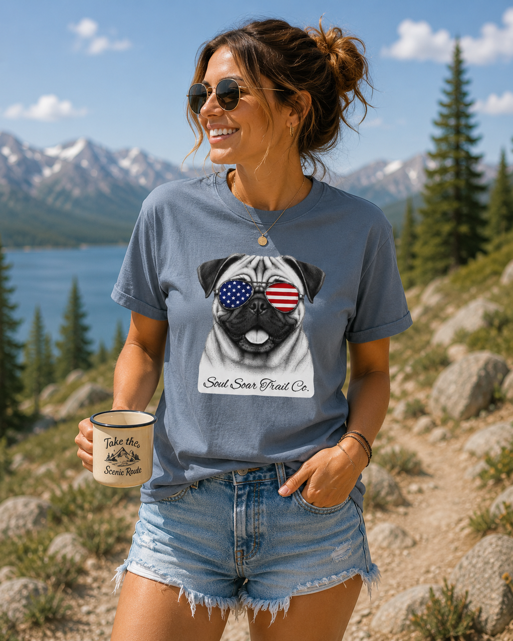 Patriotic Pug T-Shirt