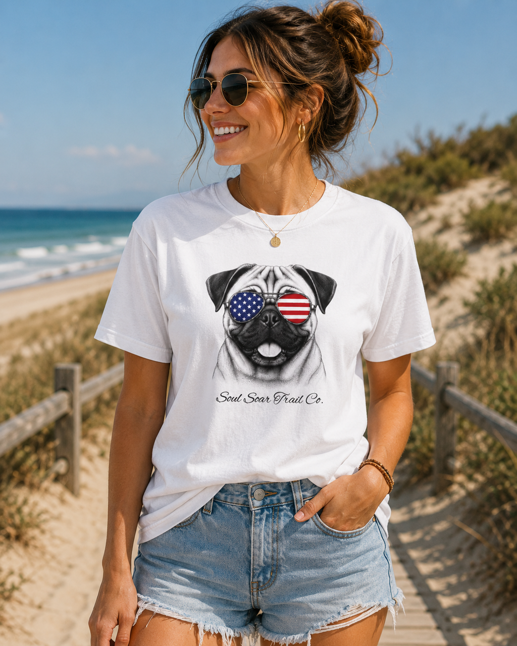 Patriotic Pug T-Shirt